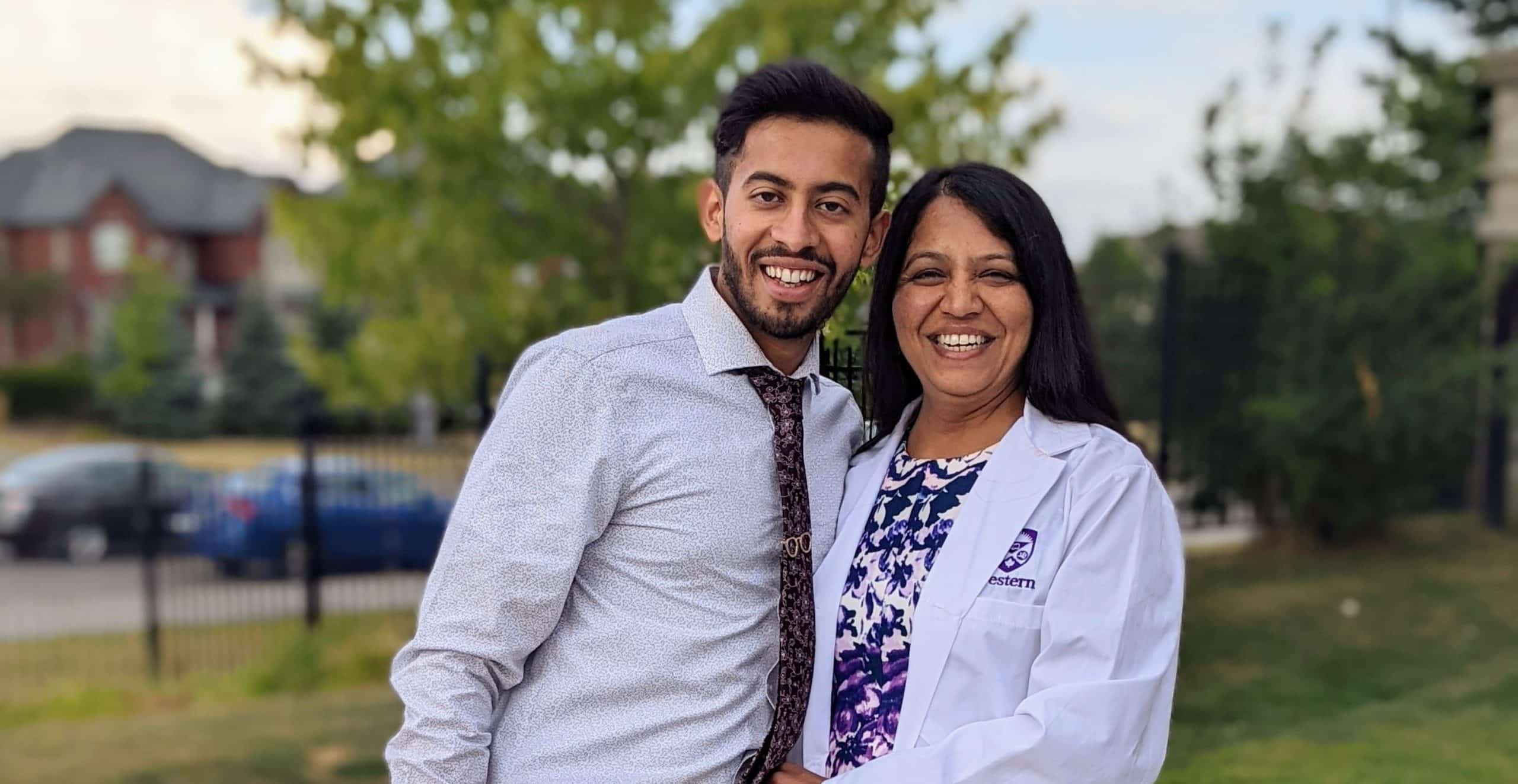 Man and woman in outdoor setting.