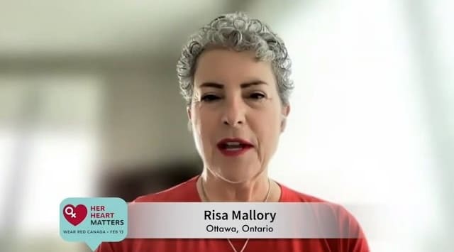 Person speaking about heart health.