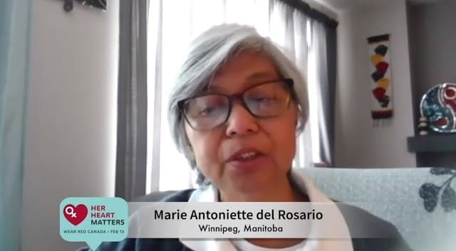 Person speaking in a video call.