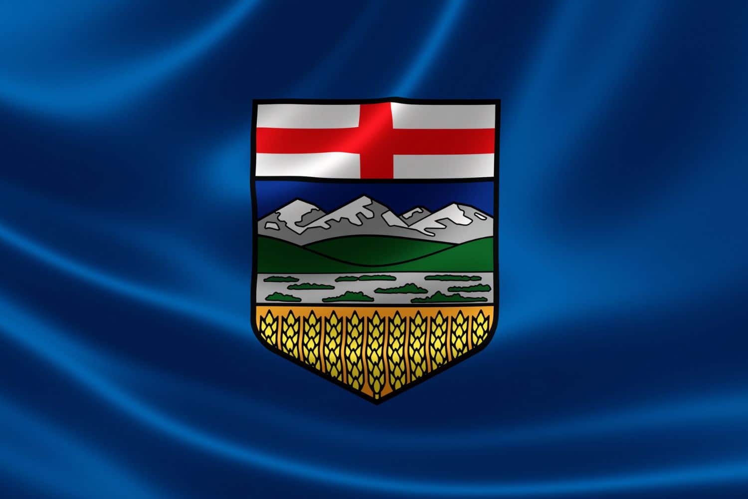 Flag of Alberta, Canada.