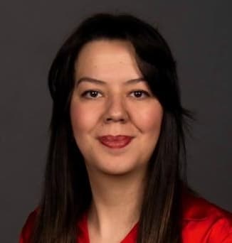 Person with long dark hair