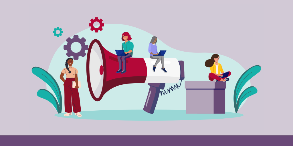 People engaging with technology and communication.